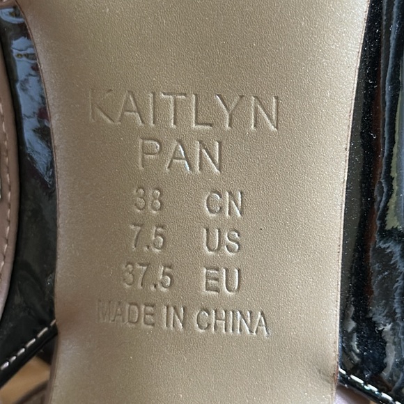 Kaitlyn Pan Black and Tan Rock Studded Heels - Picture 9 of 9